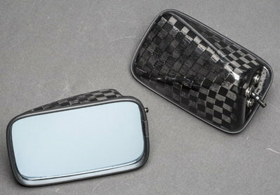 A-TECH エーテック 専用ミラーセット タイプ2 ZZR1100 KAWASAKI カワサキ ミラー ハンドル ミラーシャフト：アルミ / ミラーヘッド：KDC 開繊ドライカーボン