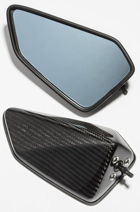 A-TECH エーテック 専用ミラーセット タイプ4 ZZR1100 KAWASAKI カワサキ ミラー ハンドル ミラーシャフト：アルミ / ミラーヘッド：DC 綾織ドライカーボン