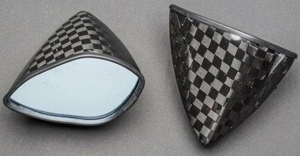 A-TECH エーテック 専用ミラーセット タイプ6 ZZR1100 KAWASAKI カワサキ ミラー ハンドル ミラーシャフト：CS カーボン / ミラーヘッド：KDC 開繊ドライカーボン