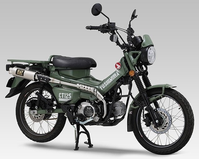 YOSHIMURA ヨシムラ 機械曲 GP-MAGNUMサイクロン TYPE-UP EXPORT SPEC 政府認証 CT125 HONDA ホンダ フルエキゾーストマフラー マフラー タイプ:SSF(サテンフィニッシュカバー)/重量(STD4.8kg):3.1kg