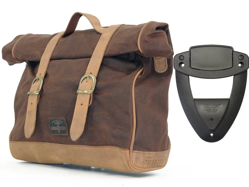 LONGRIDE ロングライド ヘリテージ サドルバッグ CLICK-ON ロールトップ 18L サイドバッグ 車体用バッグ・ケース