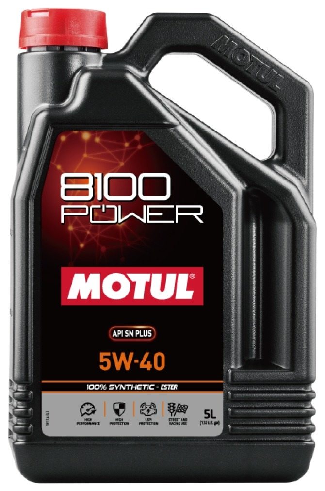 MOTUL `[ yP[Xz8100 POWER (p[) yl֗pzy5W-40zy5L~4zy4TCNICz