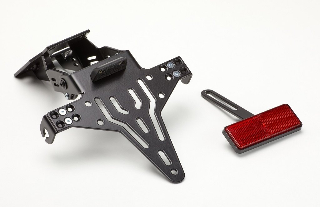 PROTECH プロテック V-SHAPE license plate holder kit including reflector and light MT-07 YAMAHA ヤマハ ナンバープレートホルダー 外装