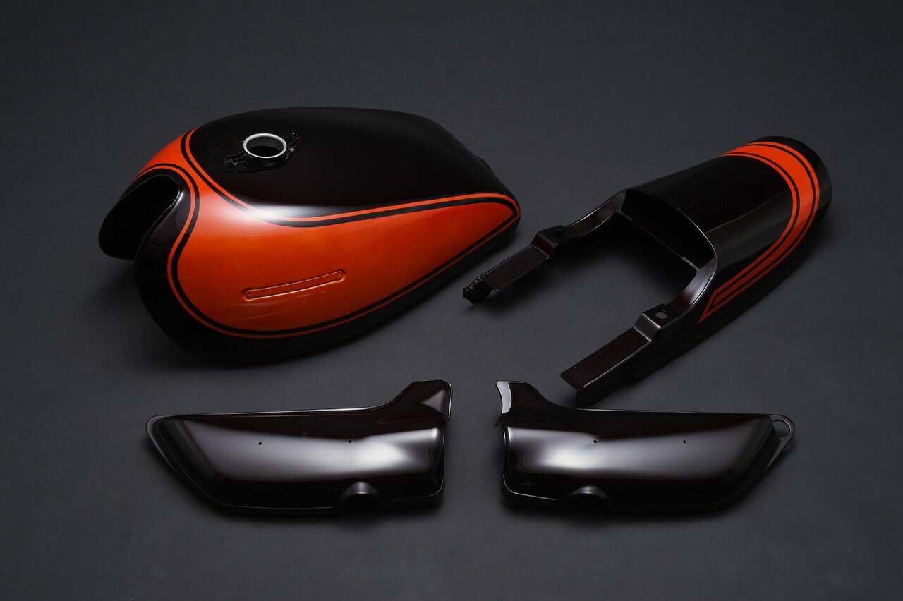 M-TEC中京 エムテック中京 火の玉 タンクセット 73モデル 4穴仕様 Z2 750RS/Z750FOUR Z1 900SUPER4 KAWASAKI カワサキ フルカウル・外装セット カウル関連 外装