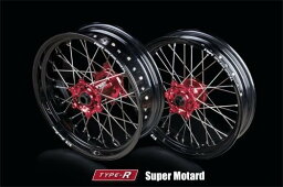 TGR TECHNIX GEAR TGRテクニクスギア TYPE-R Super Motard(モタード)用ホイール(F単体) RR2T RR4T BETA ベータ BETA ベータ ハブカラー：ブラック / ブラックスポーク：なし / ニップルカラー：シルバー(ノーマル)