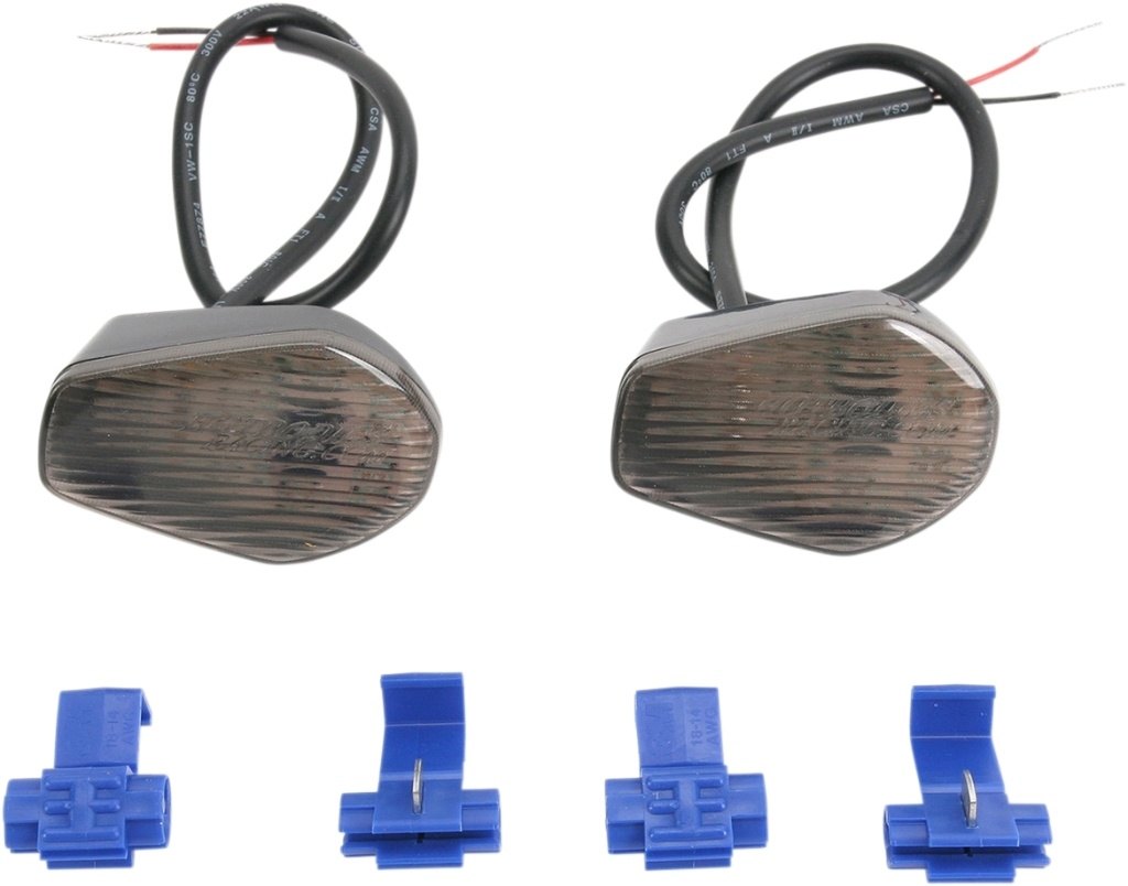 HOT BODIES RACING ホットボディーズ レーシング Flush-Mount Front Turn Signals GSX-R 1000 600 750 SUZUKI スズキ ウインカー 灯火類 電装系 カラー：スモークレンズ [2040-0377]