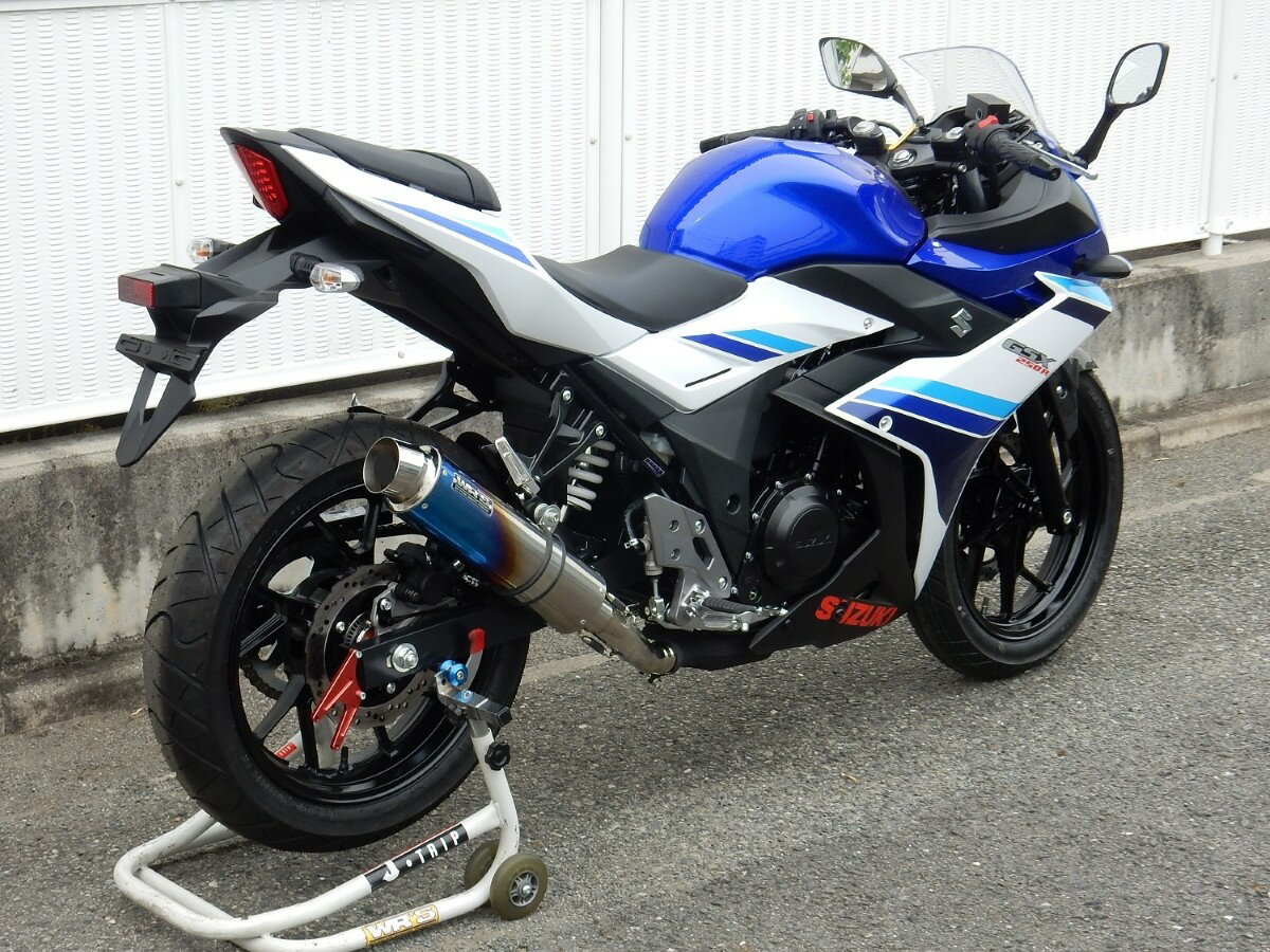 WR’S ダブルアールズ リアエキゾースト スリップオンマフラー GSX250R SUZUKI スズキ SUZUKI スズキ タイプ：ステンレス／チタン(焼き色)