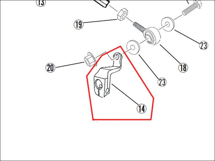 ENDURANCE エンデュランス 【レース専用】 14.CHANGE ARM [バックステップキット：補修部品]