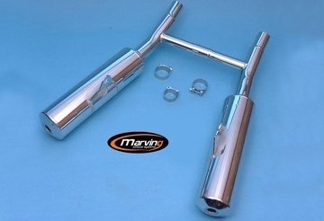751 cc 〜 - Marving マーヴィング デュアルマフラー Cylindrical EN 500 KAWASAKI カワサキ スリップオンマフラー マフラー