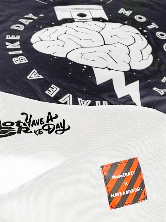 MotoCrazy モトクレイジー MotoCRAZY × HAVE A BIKE DAY. コラボTシャツ vol.1 Tシャツ アパレル