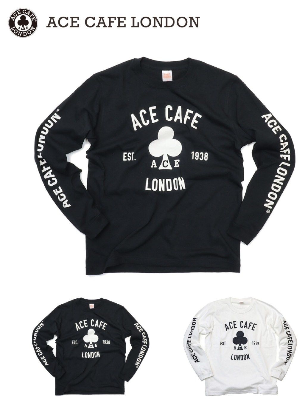 ACE CAFE LONDON エースカフェロンドン Cotton LT EST.1938 [コットンロンT EST.19...