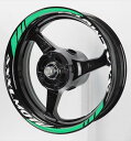 AXXL アクセル 17インチ SP1 カスタム リムステッカー リムステッカー・リムストライプ 外装 カラー(文字の色):パープル / カラー(ライン):リフレクターグリーン(2)