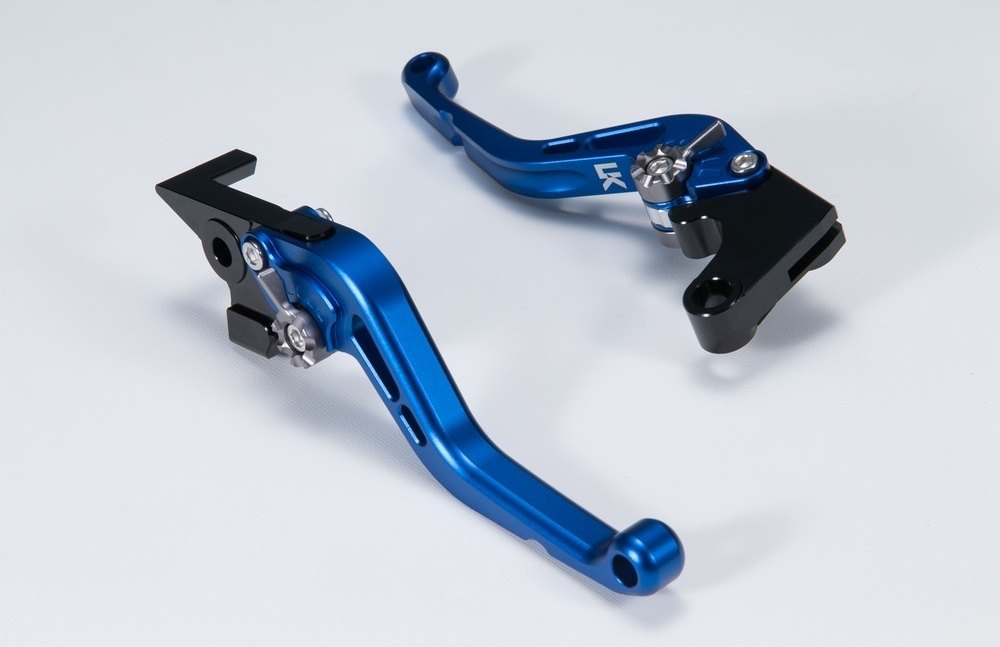 U-KANAYA ユーカナヤ スタンダードタイプ ショートアルミビレットレバーセット XSR155 YAMAHA ヤマハ ブレーキ・クラッチレバーセット ハンドル周辺パーツ ハンドル レバーカラー：マットブルー / アジャスターカラー：マットゴールド