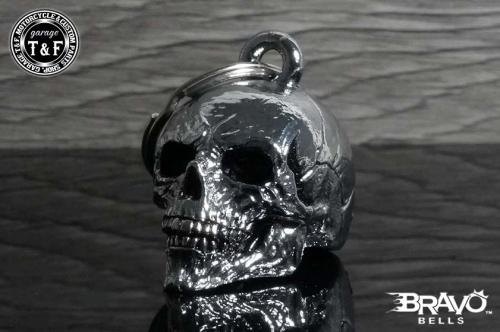 Garage T&F ガレージ Bravo Bells(ブラボーベル) Evil Skull Chrome Bell(エビルスカルクロームベル) キーホルダー バイク関連グッズ