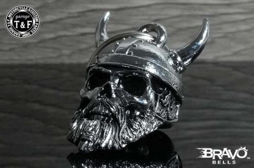 Garage T&F ガレージ T&F Bravo Bells(ブラボーベル) Viking Warrior Skull Chrome Bell(バイキングウォーリアースカルクロームベル)