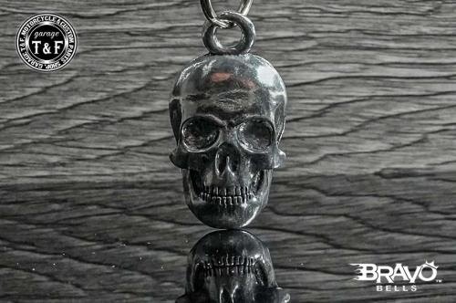 Garage T&F ガレージ Bravo Bells(ブラボーベル) Evil Skull Keychain(エビルスカルキーホルダー) キーホルダー バイク関連グッズ