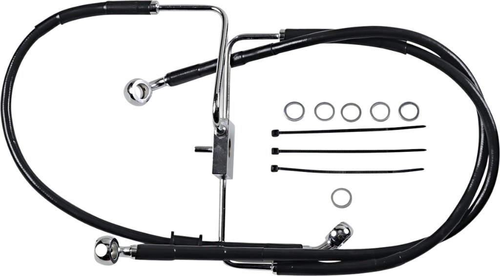 Drag Specialties ドラッグスペシャリティーズ Extended Length Stainless Steel フロントブレーキホース［1741-5852］ 1200 Roadster XLCX HARLEY-DAVIDSON ハーレーダビッドソン ブレーキホース・クラッチホース ブレーキ