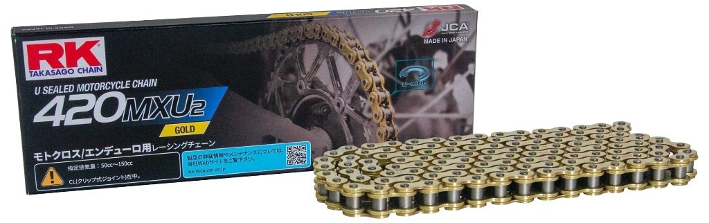 RK JAPAN RKジャパン 420MXU2 ゴールド 【クリップジョイント】 チェーン 駆動系 リンク数：82L