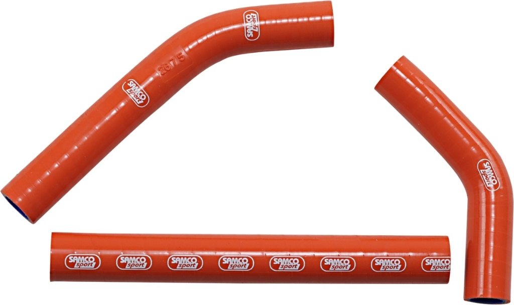 ■商品概要Radiator Hose Kit - Orange - KTMColor/Finish：OrangeMaterial：SiliconeProduct Name：Hose KitRiding Style：Off-RoadStyle：Race Bike DesignType：RadiatorUnits：KitpartNumber：19021558■詳細説明Manufactured by Samco? Sport UK - the world leader in silicone hose， with over 20 years experienceHand wrapped and 100% visually inspected in the UKEuropean grade hi-temperature silicone guaranteed to 356°FSmooth flow and improved insulation promotes radiator efficiency and improves engine coolingThree layers of reinforcement fabric offer high burst pressures and provide better debris/crash resistanceZero block tooling technology results in clear and open hose junctions， free from dangerous and restrictive flashingUV-stable colors don’t fade with heat or sun and are color matched to OEM brands■注意点※輸入品のため、説明書が付属する場合、外国語の説明書となります。※メーカー都合により商品の仕様変更がある場合がございます。ご了承ください。　※画像はイメージです。■適合車種250 SX&ensp;250 SX 年式: 07-10 250 XC-W&ensp;250 XC-W 年式: 07-10 ■商品番号KTM-18-OR