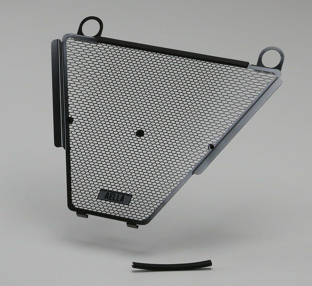 AELLA アエラ オイルクーラープロテクター Panigale V4 V4R DUCATI ドゥカティ ラジエーターコアガード・オイルクーラーコアガード 冷却関連 エンジン カラー：ブラック(電解研磨・酸化発色処理)