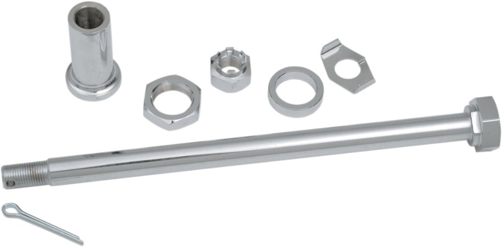 ■商品概要Axle - Rear - Chrome - 67-72 BTAxle Diameter：159 mm (5/8')Axle Diameter Imperial：5/8'Axle Diameter Metric：15.9 mmBase Color：SilverBase Finish：ChromeColor/Finish：ChromeLength Imperial：11-3/16'Length Metric：284 mmMaterial：Chrome-Moly SteelMounting Position：RearProduct Name：Axle KitRiding Style：StreetUnits：KitpartNumber：02140580■詳細説明Bright chrome finish on axle and hardware beautifies your bikeKits include axle， spacers， nuts and washersMachined from chromoly steelRear axle length given is measured from the inside of the boltheadto the end of the threads.■注意点※取扱説明書が付属する場合は、英語となります。※輸入商材の為、納期が遅れる場合がございます。あらかじめご了承ください。※メーカー都合により商品の仕様変更がある場合がございます。ご了承ください。※画像は他のタイプ・カラーリングの場合があります。※画像には他の商品が含まれている場合があります。　※画像はイメージです。■適合車種1200 Electra Glide FLH&ensp;1200 Electra Glide FLH 年式: 67-72Electra Glide FL&ensp;Electra Glide FL 年式: 67-72