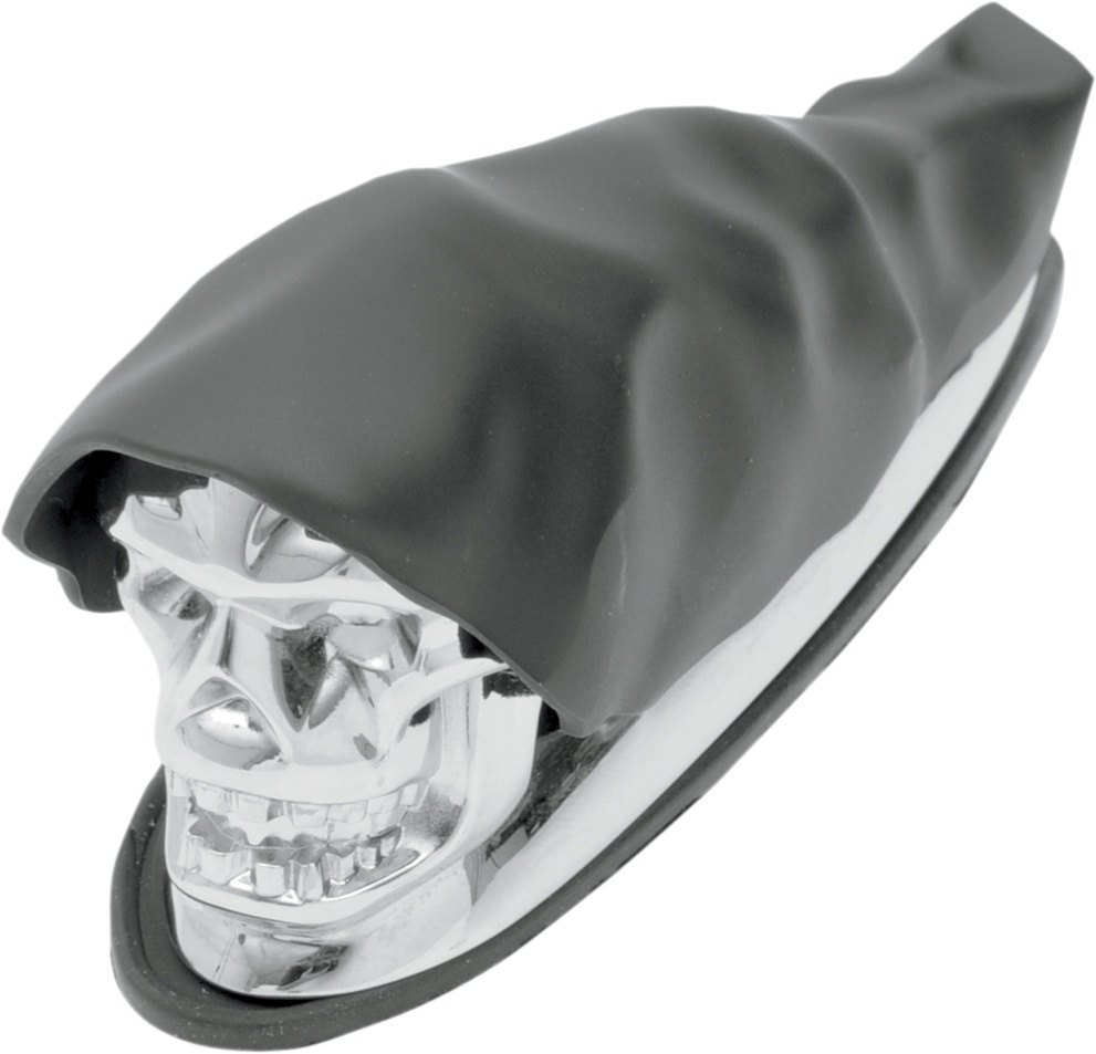 ■商品概要Shrouded Skull Fender OrnamentColor/Finish：Black/ChromeMounting Position：FrontProduct Name：Fender OrnamentRiding Style：StreetUnits：EachpartNumber：14050158■詳細説明Chrome with black shroudIncludes a rubber gasket and mounting hardwareUniversal application， fits most front fendersRequires drilling fender for installation.Replacement bulb with wires available separately - seeRelatedProducts■注意点※取扱説明書が付属する場合は、英語となります。※輸入商材の為、納期が遅れる場合がございます。あらかじめご了承ください。※メーカー都合により商品の仕様変更がある場合がございます。ご了承ください。※画像は他のタイプ・カラーリングの場合があります。※画像には他の商品が含まれている場合があります。　※画像はイメージです。