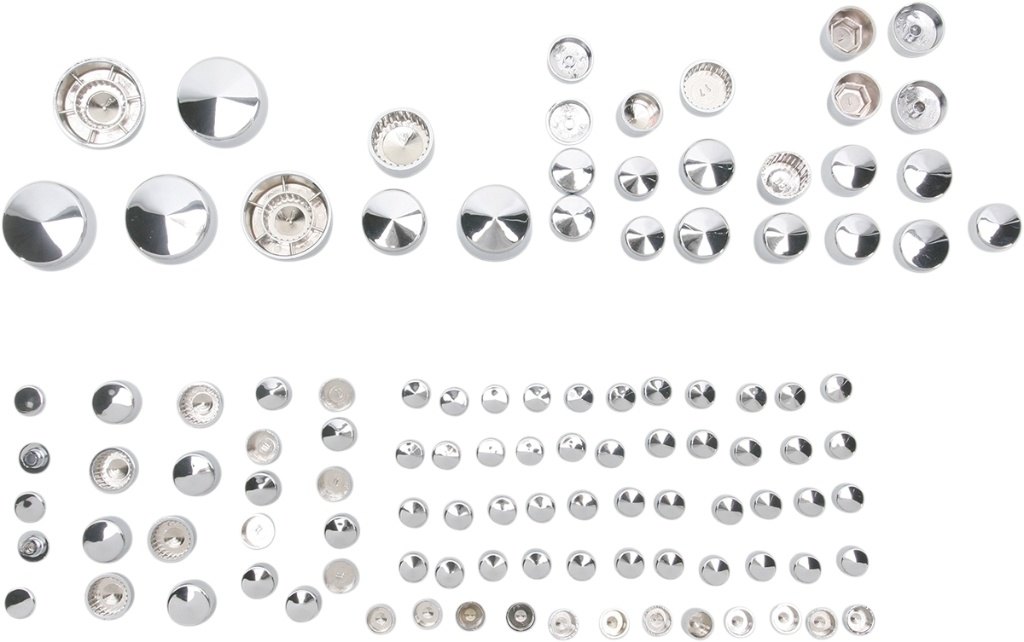 Drag Specialties ドラッグスペシャリティーズ Bolt Cover Deluxe Kit［2401-0688］ Sportster 1200 XL 50 Roadster EFI XLR 883 Low XLL Custom XLC SuperLow XLT XLCP X XR XLCX Forty-Eight Special XLXS XLX Iron XLNS Nightster XLN S RH1250S Seventy-Two XLV 外装