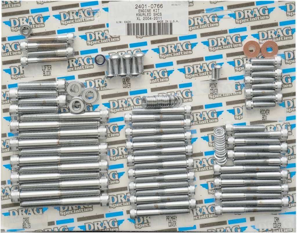 Drag Specialties ドラッグスペシャリティーズ Bolt Set［2401-0766］ Sportster 1200 XL 50 Roadster EFI XLR 883 Low XLL Custom XLC SuperLow XLT XLCP X XR XLCX Forty-Eight Special XLXS XLX Iron XLNS Nightster XLN S RH1250S Seventy-Two XLV 汎用ボルト・ネジ