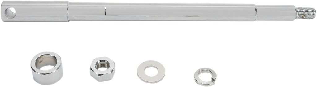 ■商品概要Axle Kit - Front - ChromeAxle Diameter Imperial：3/4'Base Finish：ChromeColor/Finish：ChromeLength Imperial：12-7/8'Material：Chromoly SteelMounting Position：FrontProduct Name：AxleRiding Style：StreetUnits：KitpartNumber：DS223033■詳細説明Bright chrome finish on axle and hardware beautifies your bikeKits include axle， spacers， nuts and washersMachined from chromoly steelModels with ABS will require only one of the spacers in kits.■注意点※取扱説明書が付属する場合は、英語となります。※輸入商材の為、納期が遅れる場合がございます。あらかじめご了承ください。※メーカー都合により商品の仕様変更がある場合がございます。ご了承ください。※画像は他のタイプ・カラーリングの場合があります。※画像には他の商品が含まれている場合があります。　※画像はイメージです。■適合車種Road King Classic EFI FLHRC&ensp;Road King Classic EFI FLHRC 年式: 95-98Tour Glide Classic FLTC&ensp;Tour Glide Classic FLTC 年式: 84-94Road Glide EFI FLTR&ensp;Road Glide EFI FLTR 年式: 98-Electra Glide Ultra Classic FLHTCU&ensp;Electra Glide Ultra Classic FLHTCU 年式: 89-98Electra Glide Ultra Classic EFI FLHTCUI&ensp;Electra Glide Ultra Classic EFI FLHTCUI 年式: 95-98Softail Standard FXST&ensp;Softail Standard FXST 年式: 84-99Electra Glide Sport FLHS&ensp;Electra Glide Sport FLHS 年式: 87-93Tour Glide Ultra Classic EFI FLTCU&ensp;Tour Glide Ultra Classic EFI FLTCU 年式: 96-Wide Glide FXDWG&ensp;Wide Glide FXDWG 年式: 93-99Electra Glide Classic FLHTC&ensp;Electra Glide Classic FLHTC 年式: 84-98Road Glide FLTR&ensp;Road Glide FLTR 年式: 98-Electra Glide Police FLHTP&ensp;Electra Glide Police FLHTP 年式: 84-98Road King FLHR&ensp;Road King FLHR 年式: 94-98Electra Glide Police FLHTPI&ensp;Electra Glide Police FLHTPI 年式: 95-98Electra Glide Classic EFI FLHTCI&ensp;Electra Glide Classic EFI FLHTCI 年式: 95-98Tour Glide FLT&ensp;Tour Glide FLT 年式: 84-86Electra Glide Special FLHX&ensp;Electra Glide Special FLHX 年式: 84-85Wide Glide FXWG&ensp;Wide Glide FXWG 年式: 85-86Road King EFI FLHR&ensp;Road King EFI FLHR 年式: 95-98Electra Glide FLH&ensp;Electra Glide FLH 年式: 84-85Electra Glide Standard FLHT&ensp;Electra Glide Standard FLHT 年式: 84-87&ensp;Electra Glide Standard FLHT 年式: 95-98Softail Custom FXSTC&ensp;Softail Custom FXSTC 年式: 86-99Tour Glide Ultra Classic FLTCU&ensp;Tour Glide Ultra Classic FLTCU 年式: 89-96