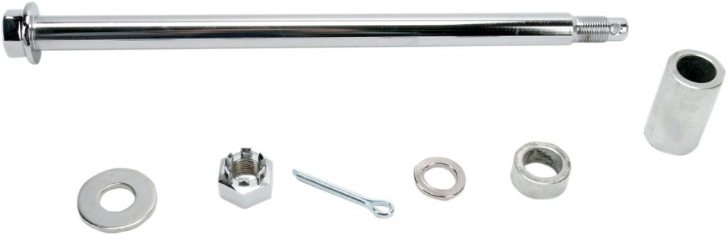 ■商品概要Axle Kit - Rear - Chrome - ’00-’07 STAxle Diameter Imperial：3/4'Base Finish：ChromeColor/Finish：ChromeLength Imperial：12-5/8'Material：Chromoly SteelMounting Position：RearProduct Name：AxleRiding Style：StreetUnits：KitpartNumber：DS223047■詳細説明Bright chrome finish on axle and hardware beautifies your bikeKits include axle， spacers， nuts and washersMachined from chromoly steelModels with ABS will require only one of the spacers in kits.■注意点※取扱説明書が付属する場合は、英語となります。※輸入商材の為、納期が遅れる場合がございます。あらかじめご了承ください。※メーカー都合により商品の仕様変更がある場合がございます。ご了承ください。※画像は他のタイプ・カラーリングの場合があります。※画像には他の商品が含まれている場合があります。　※画像はイメージです。■適合車種Softail Springer Classic EFI FLSTSCI&ensp;Softail Springer Classic EFI FLSTSCI 年式: 05-07Softail Fat Boy EFI FLSTFI&ensp;Softail Fat Boy EFI FLSTFI 年式: 02-07Softail Standard EFI FXSTI&ensp;Softail Standard EFI FXSTI 年式: 01-07Softail Custom EFI FXSTC&ensp;Softail Custom EFI FXSTC 年式: 07-Softail Standard FXST&ensp;Softail Standard FXST 年式: 00-06Softail Heritage EFI FLSTI&ensp;Softail Heritage EFI FLSTI 年式: 06-Softail Heritage Springer FLSTS&ensp;Softail Heritage Springer FLSTS 年式: 00-03Softail Heritage Classic FLSTC&ensp;Softail Heritage Classic FLSTC 年式: 00-06Softail Deuce FXSTD&ensp;Softail Deuce FXSTD 年式: 00-06Softail Night Train FXSTB&ensp;Softail Night Train FXSTB 年式: 00-06Softail Heritage Classic EFI FLSTCI&ensp;Softail Heritage Classic EFI FLSTCI 年式: 01-07Softail Night Train EFI FXSTBI&ensp;Softail Night Train EFI FXSTBI 年式: 01-07Softail Deluxe EFI FLSTNI&ensp;Softail Deluxe EFI FLSTNI 年式: 05-07Softail Springer FXSTS&ensp;Softail Springer FXSTS 年式: 00-0615th Anniversary Fat Boy FLSTF&ensp;15th Anniversary Fat Boy FLSTF 年式: 05-Softail Heritage FLST&ensp;Softail Heritage FLST 年式: 06-Softail Deluxe FLSTN&ensp;Softail Deluxe FLSTN 年式: 05-06Softail Springer Classic FLSTSC&ensp;Softail Springer Classic FLSTSC 年式: 05-06Softail Deuce EFI FXSTDI&ensp;Softail Deuce EFI FXSTDI 年式: 01-07Softail Fat Boy FLSTF&ensp;Softail Fat Boy FLSTF 年式: 00-06Softail Springer EFI FXSTSI&ensp;Softail Springer EFI FXSTSI 年式: 01-06Softail Heritage Springer EFI FLSTSI&ensp;Softail Heritage Springer EFI FLSTSI 年式: 01-03