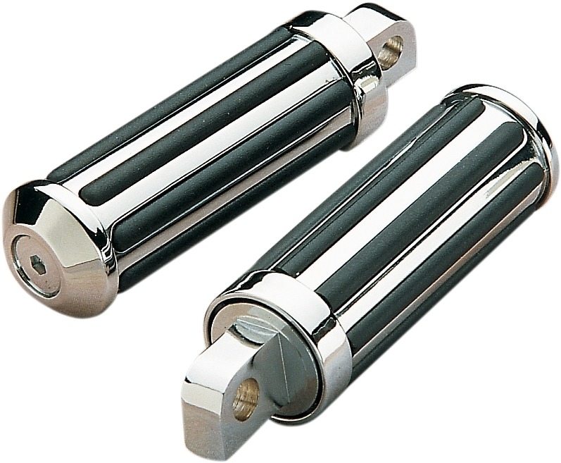 ■商品概要Rail Footpeg - RubberApplication：Driver/PassengerBase Color：SilverBase Finish：ChromeColor/Finish：Black/ChromeLength Imperial：4'Length Metric：10 cmMaterial：Rubber/Aluminum/Carbon-SteelModel：RailMounting Style：Male MountOutside Diameter Imperial：1-1/4'Outside Diameter Metric：32 mmProduct Name：FootpegRiding Style：StreetUnits：PairpartNumber：DS253700■詳細説明Another unique design from Drag and Arlen NessProtective rubber rails run completely around diameter for great looks no matter how pegs rotate or pivotEach is precisely die-cast， chrome-plated aluminumEnd cap is super-clean and uses a grade 8 countersunk flat-head socket screwVery tight tolerances ensure a great-quality， super strong footpeg assemblyCarbon-steel pivot ends are stronger than other die-cast pivotsPeg diameter is 1-1/2' (between a standard large-size driver and the smaller passenger-style pegs)； length is 4' without pivot endShifter peg matches footpegs■注意点※取扱説明書が付属する場合は、英語となります。※輸入商材の為、納期が遅れる場合がございます。あらかじめご了承ください。※メーカー都合により商品の仕様変更がある場合がございます。ご了承ください。※画像は他のタイプ・カラーリングの場合があります。※画像には他の商品が含まれている場合があります。　※画像はイメージです。■商品番号DS-253700