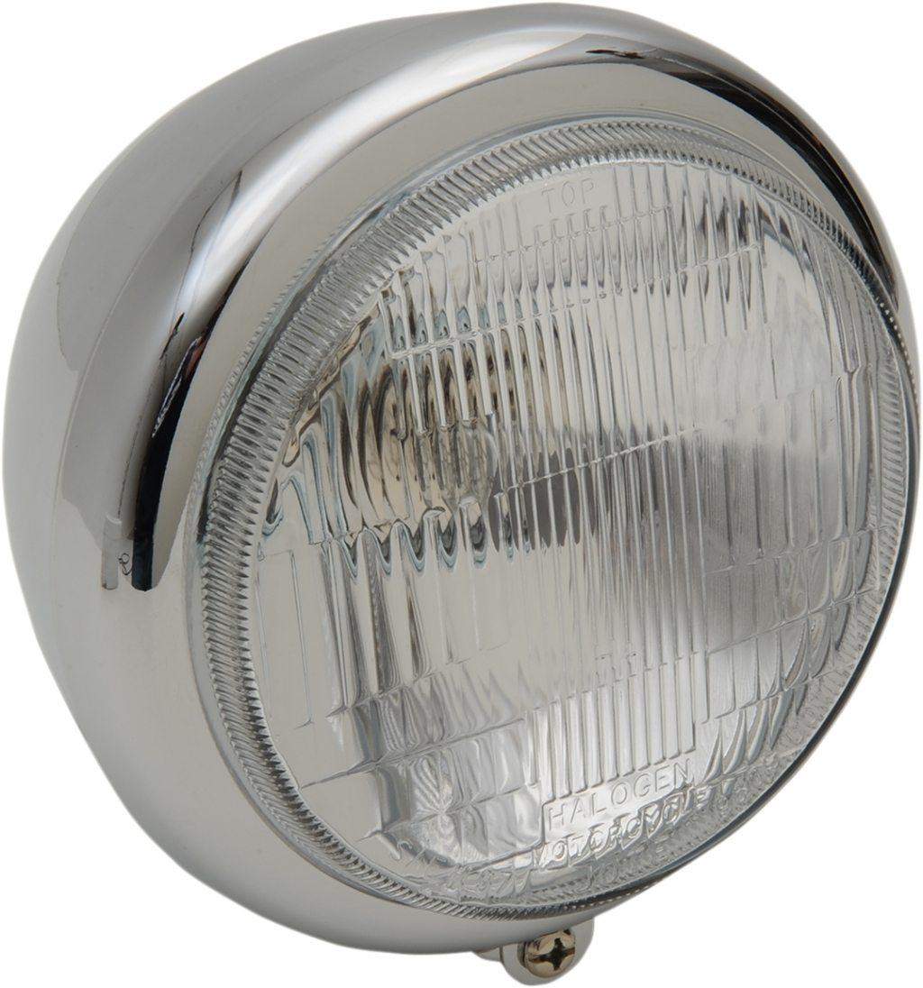 ■商品概要Headlight - 5-3/4' - PlainBulb Type：HalogenFilament/Function：DualHousing/Stem Color：ChromeLens Color：ClearNumber of Bulbs：1Overall Diameter：146 mm (5-3/4')Overall Diameter Imperial：5-3/4'Overall Diameter Metric：146 mmProduct Name：HeadlightRiding Style：StreetShape：BulletStyle：SmoothUnits：EachWatts：55 W/60 WpartNumber：DS280008■詳細説明Mounting block is located at the back of the light housing， soitwill fit most stock and custom applicationsInclude a 60/55W H-4 bulbReplacement bulbs availableDOT compliant.■注意点※取扱説明書が付属する場合は、英語となります。※輸入商材の為、納期が遅れる場合がございます。あらかじめご了承ください。※メーカー都合により商品の仕様変更がある場合がございます。ご了承ください。※画像は他のタイプ・カラーリングの場合があります。※画像には他の商品が含まれている場合があります。　※画像はイメージです。