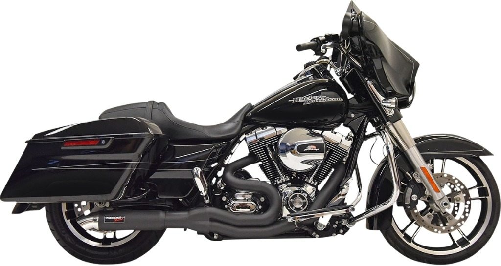 BASSANI バッサーニ Road Rage II 2-Into-1 with Hot Rod Turnout Muffler System Color／Finish：Black［1800-2509］