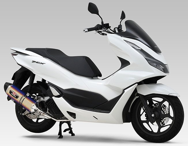 YOSHIMURA ヨシムラ 機械曲R-77Sサイクロン EXPORT SPEC 政府認証 PCX HONDA ホンダ フルエキゾーストマフラー マフラー タイプ:チタンブルーカバー/カーボンエンドタイプ