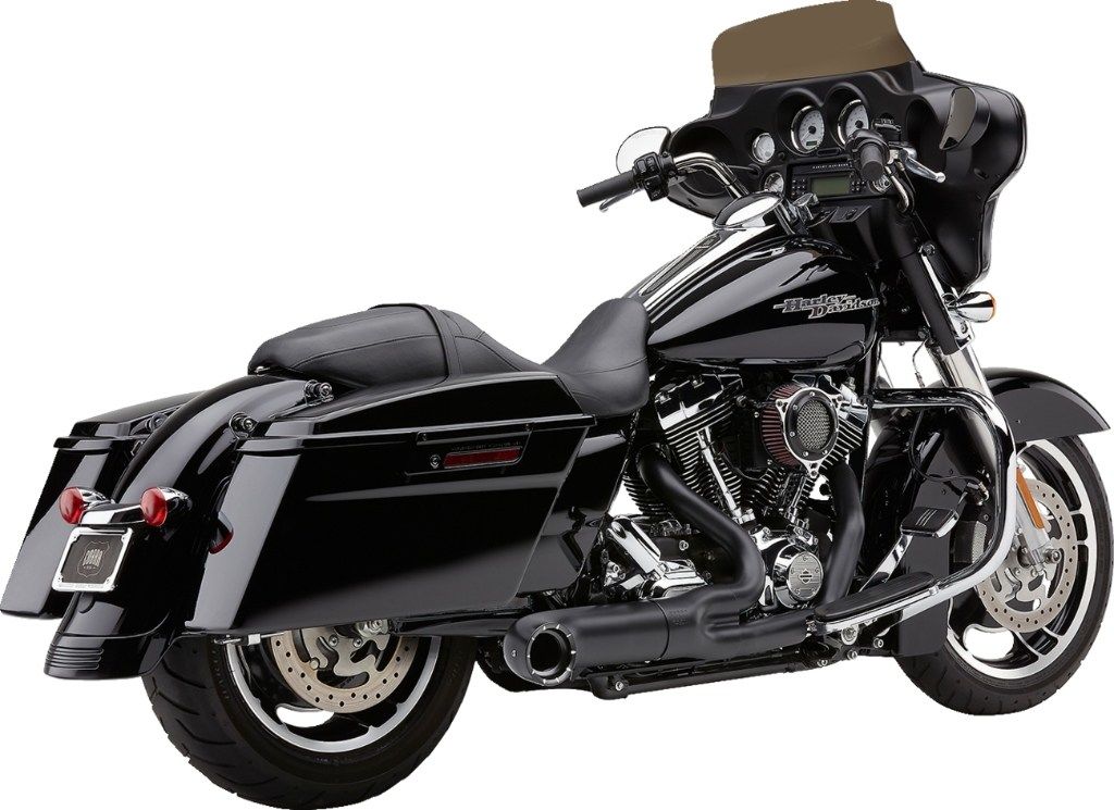 COBRA コブラ Turn Out 2-into-1 フルエキゾーストマフラー HARLEY-DAVIDSON ハーレーダビッドソン マフラー Color/Finish：Black［1800-2553］