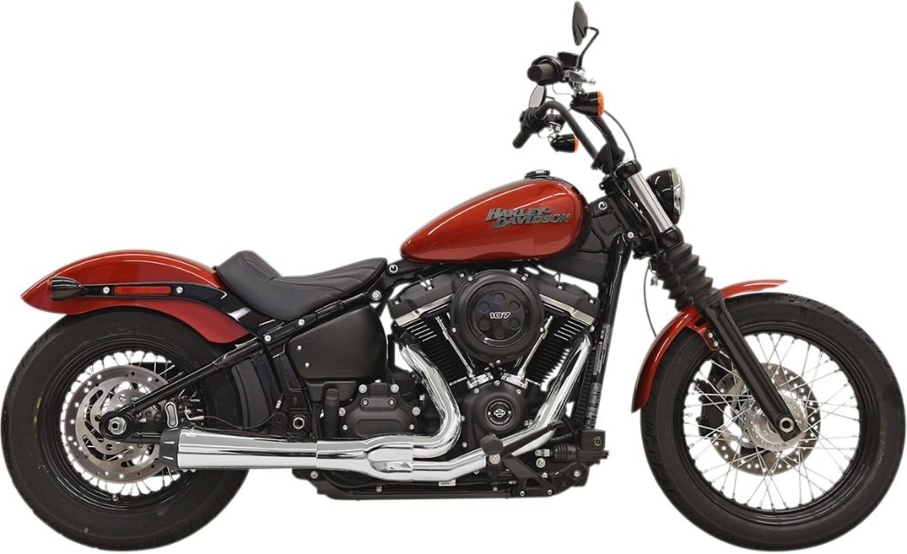BASSANI バッサーニ 2-into-1 Road Rage Exhaust System Softail Fat Bob 114 FXFBS FXFB Low Rider FXLR S FXLRS Slim FLSL Standard FXST Street FXBB HARLEY-DAVIDSON ハーレーダビッドソン フルエキゾーストマフラー マフラー Color/Finish：Chrome［1800-2269］