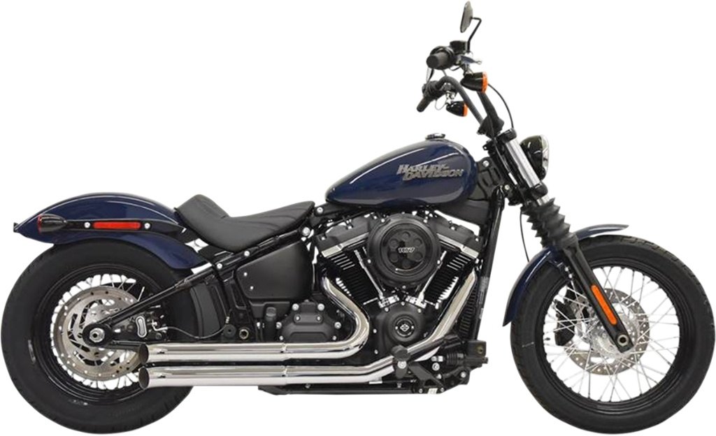 BASSANI バッサーニ Pro-Street Exhaust System Softail Fat Bob 114 FXFBS Softail Fat Bob FXFB Softail Low Rider FXLR Softail Standard FXST Softail Street Bob FXBB Color/Finish：Chrome［1800-2432］