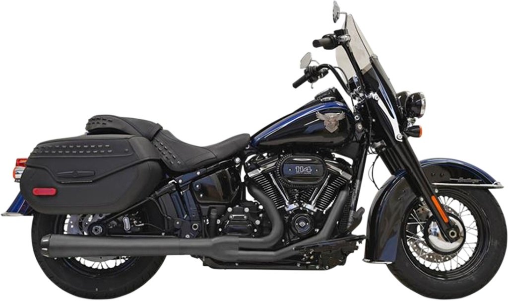 BASSANI バッサーニ 2-into-1 Road Rage Exhaust System Softail Deluxe FLDE Softail Heritage Classic 114 FLHCS Softail Heritage Classic FLHC Softail Sport Glide FLSB