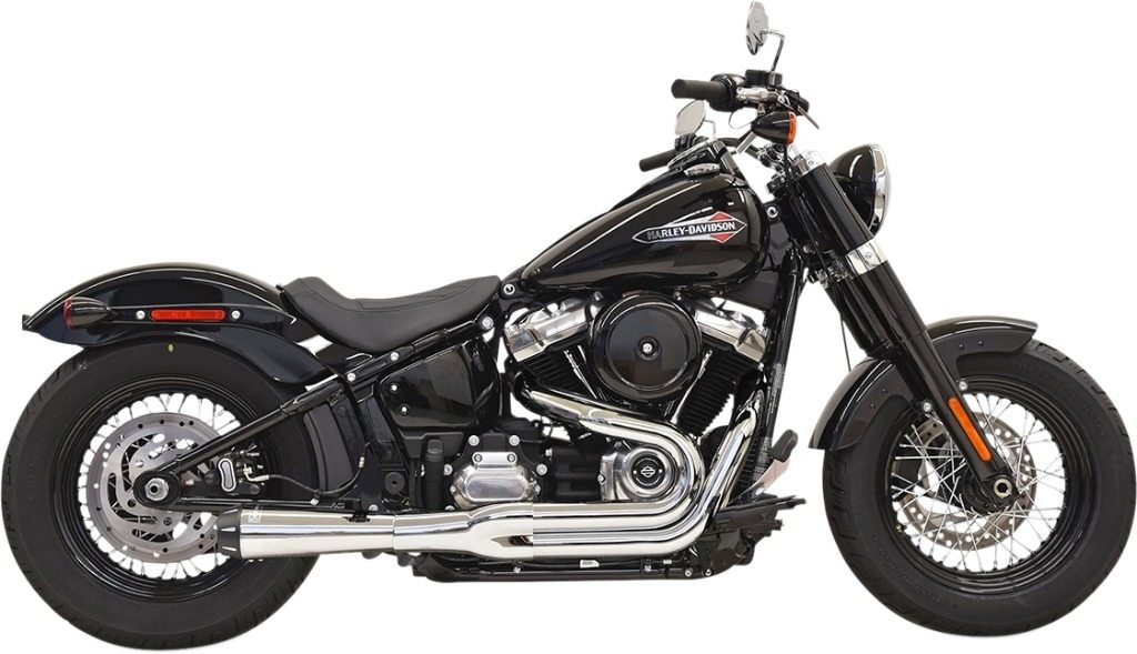 BASSANI バッサーニ 2-into-1 Road Rage Exhaust System Softail Fat Bob FXFB Slim FLSL HARLEY-DAVIDSON ハーレーダビッドソン フルエキゾーストマフラー マフラー Color/Finish：Chrome［1800-2360］