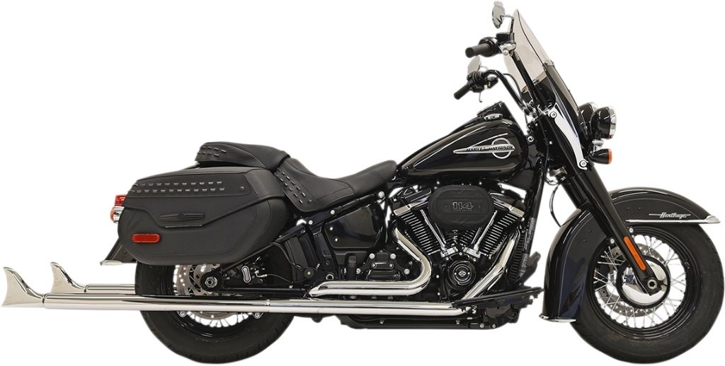 ■商品概要Fishtail Exhaust without Baffle - 39”Base Finish：ChromeColor/Finish：ChromeDesign/Configuration：2-Into-2 SystemEnd Cap Style：FishtailFeatures：without BafflesLength Imperial：39”Material：SteelModel：Fishtail DualsMuffler Diameter Imperial：2-1/4”Muffler Style：FishtailProduct Name：Exhaust SystemRiding Style：StreetStyle：StraightType：Full SystemUnits：EachpartNumber：18002375■詳細説明Bassani utilizes their equal-length head pipes to maximizeperformance and still keeps the system looking sanitaryThis system combines beauty and performance in a way that makes abig statement in an understated way1-3/4” head pipesChrome heat shields cover headers■注意点※車検の適合に関しては、メーカー保証致しかねます。※公道走行不可。※取扱説明書が付属する場合は、英語となります。※輸入商材の為、納期が遅れる場合がございます。あらかじめご了承ください。※画像には他の商品が含まれている場合があります。※メーカー都合により商品の仕様変更がある場合がございます。ご了承ください。【JMCA未認証】※JMCA未認証のマフラーは車検・公道走行に適さない場合がございます。■適合車種Softail Breakout 114 FXBRS&ensp;Softail Breakout 114 FXBRS 年式: 18-19Softail Breakout FXBR&ensp;Softail Breakout FXBR 年式: 18-19Softail Deluxe FLDE&ensp;Softail Deluxe FLDE 年式: 18-19Softail Fat Bob 114 FXFBS&ensp;Softail Fat Bob 114 FXFBS 年式: 18-19Softail Fat Bob FXFB&ensp;Softail Fat Bob FXFB 年式: 18-19Softail Fat Boy 114 FLFBS&ensp;Softail Fat Boy 114 FLFBS 年式: 18-19Softail Fat Boy FLFB&ensp;Softail Fat Boy FLFB 年式: 18-19Softail Heritage Classic 114 FLHCS&ensp;Softail Heritage Classic 114 FLHCS 年式: 18-21Softail Heritage Classic FLHC&ensp;Softail Heritage Classic FLHC 年式: 18-21Softail Low Rider FXLR&ensp;Softail Low Rider FXLR 年式: 18-19Softail Slim FLSL&ensp;Softail Slim FLSL 年式: 18-19Softail Sport Glide FLSB&ensp;Softail Sport Glide FLSB 年式: 18-19Softail Street Bob FXBB&ensp;Softail Street Bob FXBB 年式: 18-19