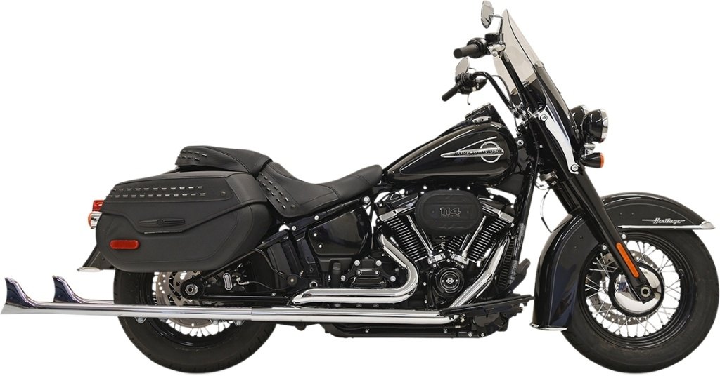 BASSANI バッサーニ Fishtail True Dual Exhaust System［1800-2372］ Softail Deluxe FLDE Heritage Classic 114 FLHCS FLHC HARLEY-DAVIDSON ハーレーダビッドソン フルエキゾーストマフラー マフラー