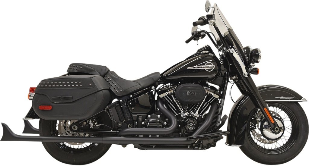 BASSANI バッサーニ Fishtail True Dual Exhaust System［1800-2404］ Softail Deluxe FLDE Heritage Classic FLHC HARLEY-DAVIDSON ハーレーダビッドソン フルエキゾーストマフラー マフラー