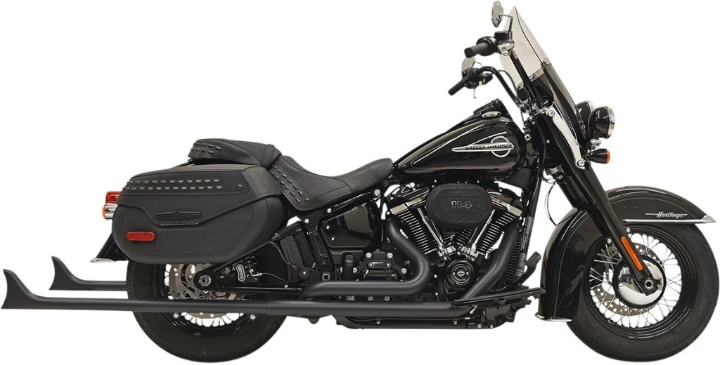 BASSANI バッサーニ Fishtail True Dual Exhaust System［1800-2406］ Softail Deluxe FLDE Heritage Classic FLHC HARLEY-DAVIDSON ハーレーダビッドソン フルエキゾーストマフラー マフラー