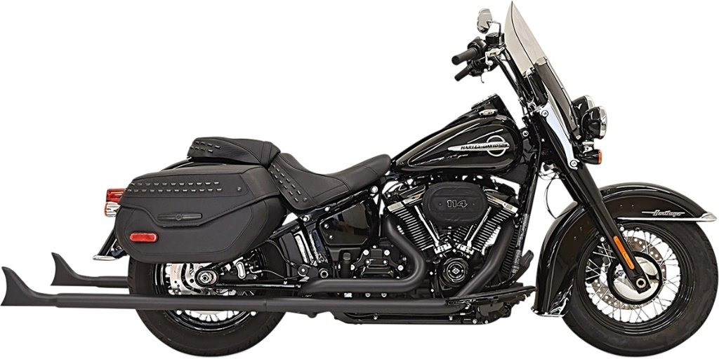 BASSANI バッサーニ Fishtail True Dual Exhaust System［1800-2409］ Softail Deluxe FLDE Heritage Classic FLHC HARLEY-DAVIDSON ハーレーダビッドソン フルエキゾーストマフラー マフラー