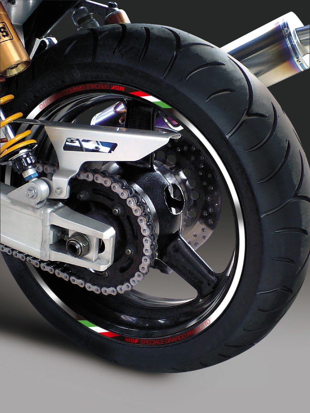 MDF エムディーエフ トリコローレ リムストライプ リムステッカー・リムストライプ 外装 カラー：ホワ..