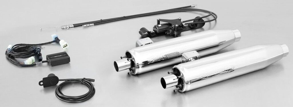 REMUS レムス 2x CUSTOM スリップオンマフラー2本出し EC認証あり Dyna FXDF Fat Bob FXDWG Wide Glide HARLEY-DAVIDSON ハーレーダビッドソン スリップオンマフラー マフラー endcap：EK73 endcap'Tapered'(2 Stk.) stainless steelblack