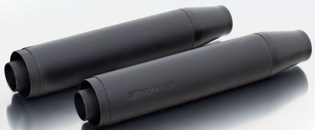 REMUS レムス 2x CUSTOM スリップオンマフラー2本出し EC認証無し Φ 90 mm Softail，ST1 Euro 4，Milwaukee - Eight Breakout 107 FXBR 114 FXBRS Fat Boy FLFB FLFBS Low Rider S FXLRS HARLEY-DAVIDSON ハーレーダビッドソン スリップオンマフラー マフラー