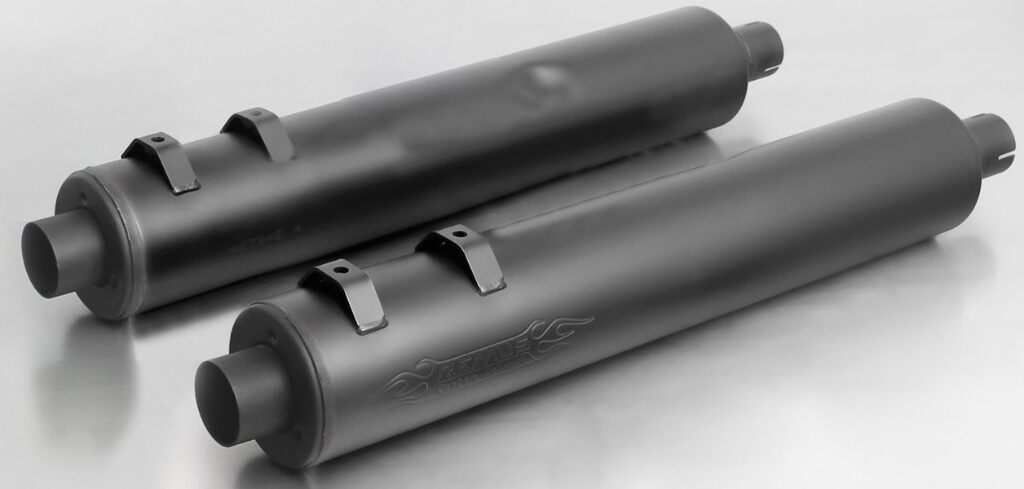 REMUS レムス CUSTOM スリップオンマフラー EG／ABE／EC認証 触媒無し HARLEY-DAVIDSON ハーレーダビッドソン マフラー endcap：EK91 endcap'Straight End'(2 Stk.) stainless steel black