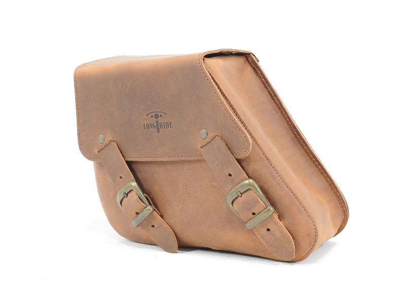 LONGRIDE ロングライド スイングアームバッグ ダイナ 2006-2017 ボルト ボルトR HARLEY-DAVIDSON ハーレーダビッドソン YAMAHA ヤマハ その他積載ケース 車体用バッグ・ケース カラー：ブラウン／素材：エイジドレザー(本革)