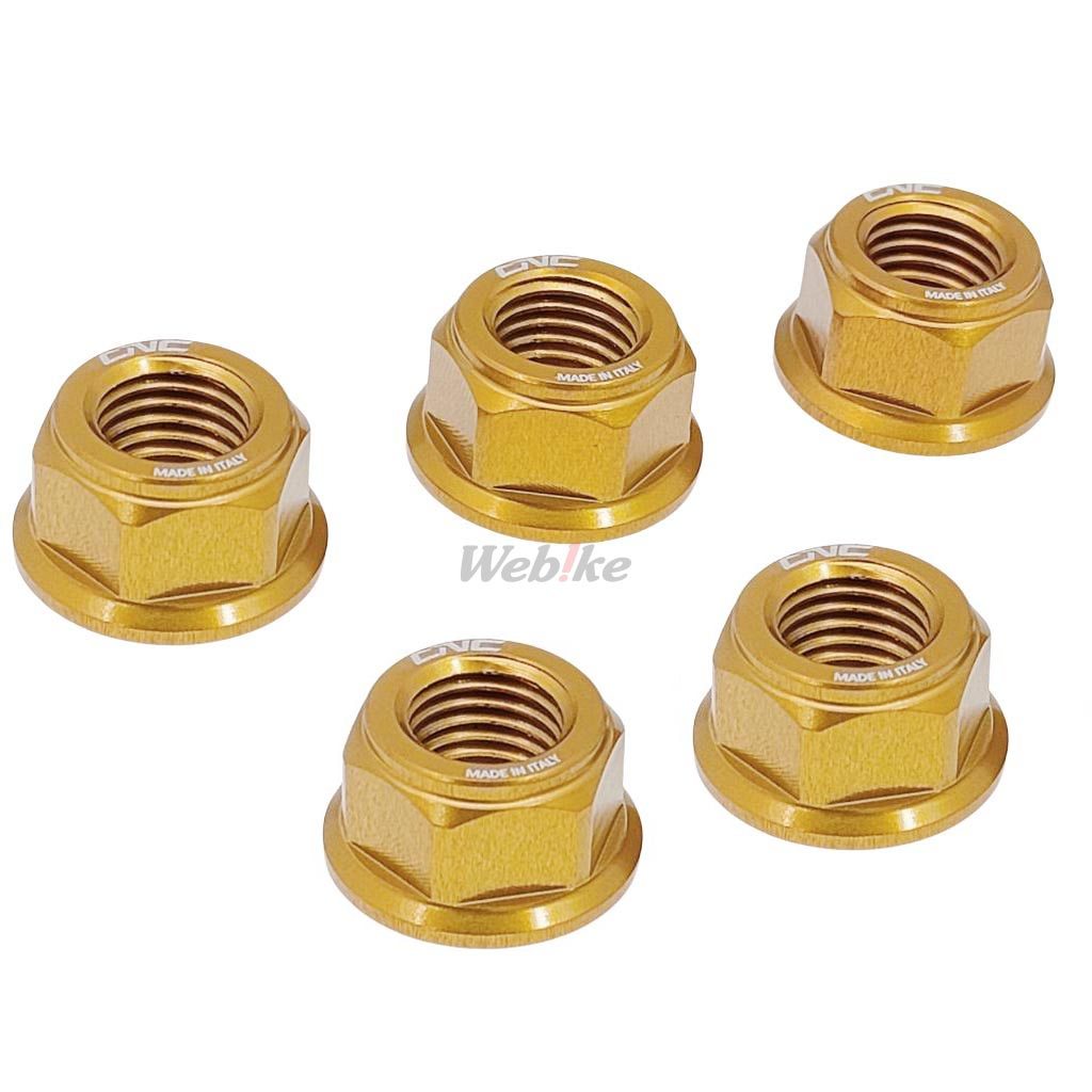 CNC Racing シーエヌシーレーシング リアスプロケットナット DUCATI ドゥカティ MV AGUSTA アグスタ スプロケットボルト・ナット 駆動系 カラー：ゴールド